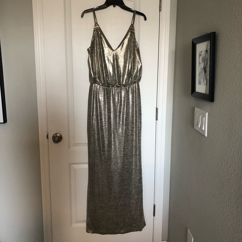 Calvin Klein gold evening dress